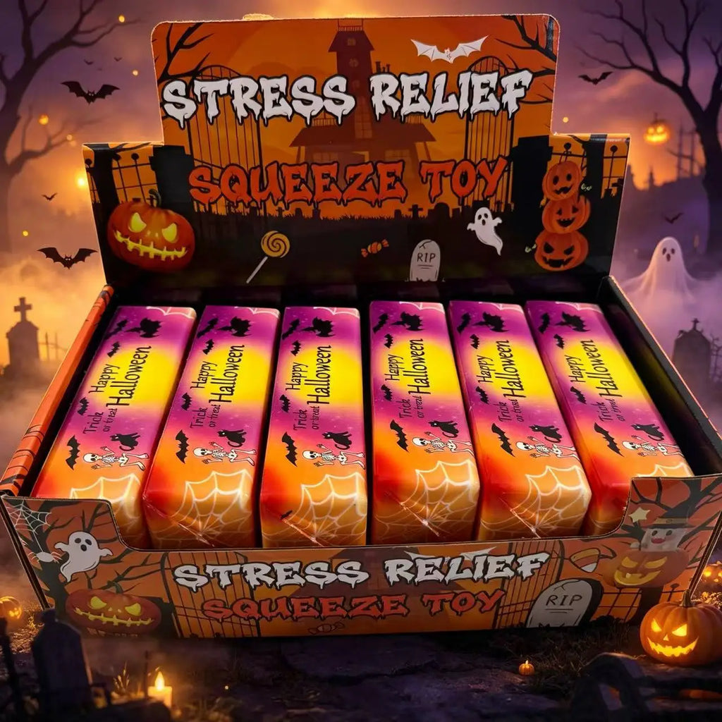 Halloween Slow Rising Butter Stick Squishy Toy Soft Wet Elastic Squeeze Toy Portable Stress Relief Fidget Toy for Anxiety