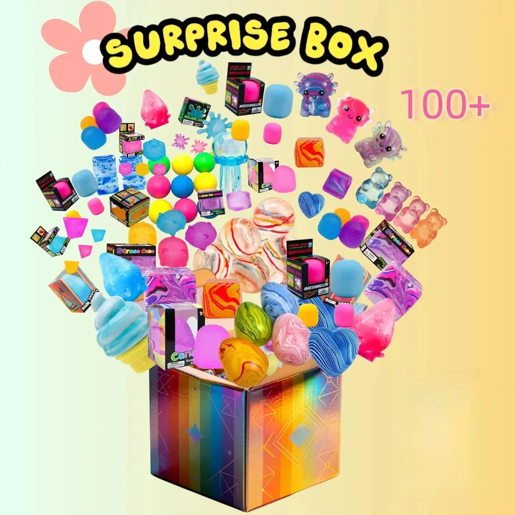 120+ Mystery Fidget Toy Blind Box ,Simulated Food,Antistress Foot Squishy Toy, Squeeze Toy, Mochi Squishy, Stress Reliever Toys